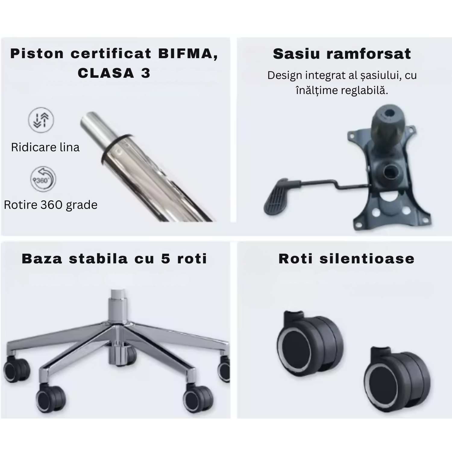 Invincio Duffy-H – Scaun executiv din piele ecologica, negru