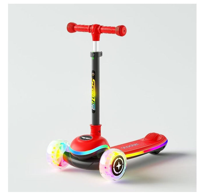 Trotineta cu 3 roti si lumini led interactive, reglabila pentru 3-10 ani