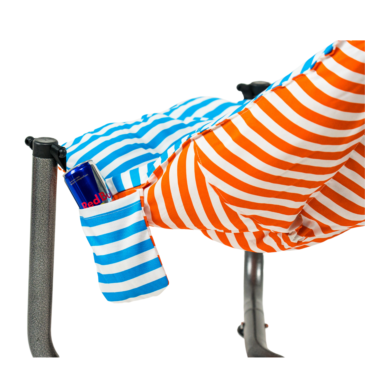 Scaun de plaja, gradina, pescuit si camping, Bezubi Campster, sezlong design ergonomic si demontabil, perna matlasata confortabila cu doua fete, buzunar lateral, material rezistent la umezeala, lavabil, multicolor