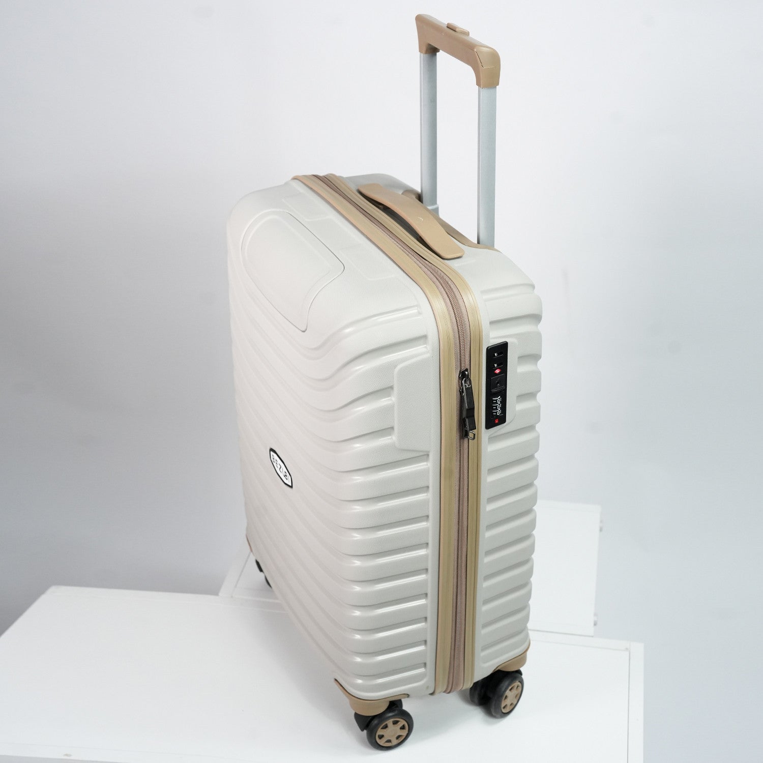 Troler mic, bagaj de mana, 55x40x20, bej