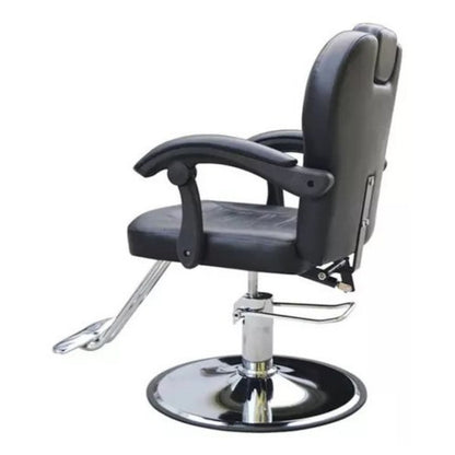 Scaun frizerie si barber shop Invincio™ Slim, Rotire la 360 grade, Rabatabil 160 grade, Piston hidraulic reglabil pe inaltime, Tetiera reglabila, Piele PU, Culoare Negru
