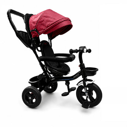 Tricicleta Micul Campion Explorer 360, Scaun Reversibil, Lumini si Muzica, Rosu, 2-5 Ani, Max. 35 Kg