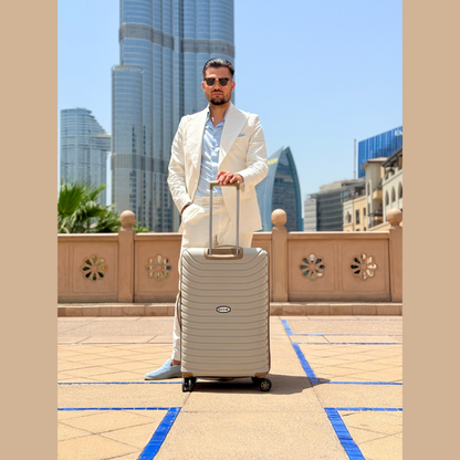 Set complet 3 trolere pentru vacanta, bej