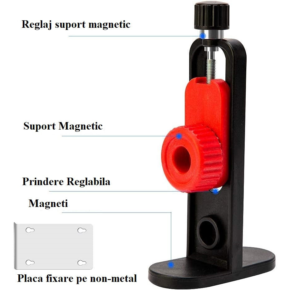 Nivela cu laser verde, 12 linii, orizontal, vertical, perimetral, prindere magnetica, uz interior si exterior, auto-nivelare, rotire 360 grade, acumulatori de schimb