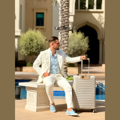 Set complet 3 trolere pentru vacanta, bej