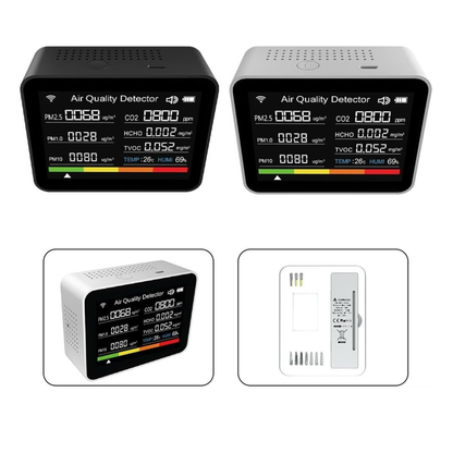 Monitor calitate aer 13-in-1 cu WiFi si aplicatie Invincio Air+, alb